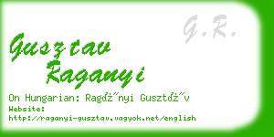 gusztav raganyi business card